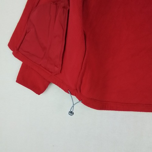 Athletic Works Womens Coat Sz 16/18 Red Heavy Fleece Jacket Full Zip Collar - Picture 7 of 13