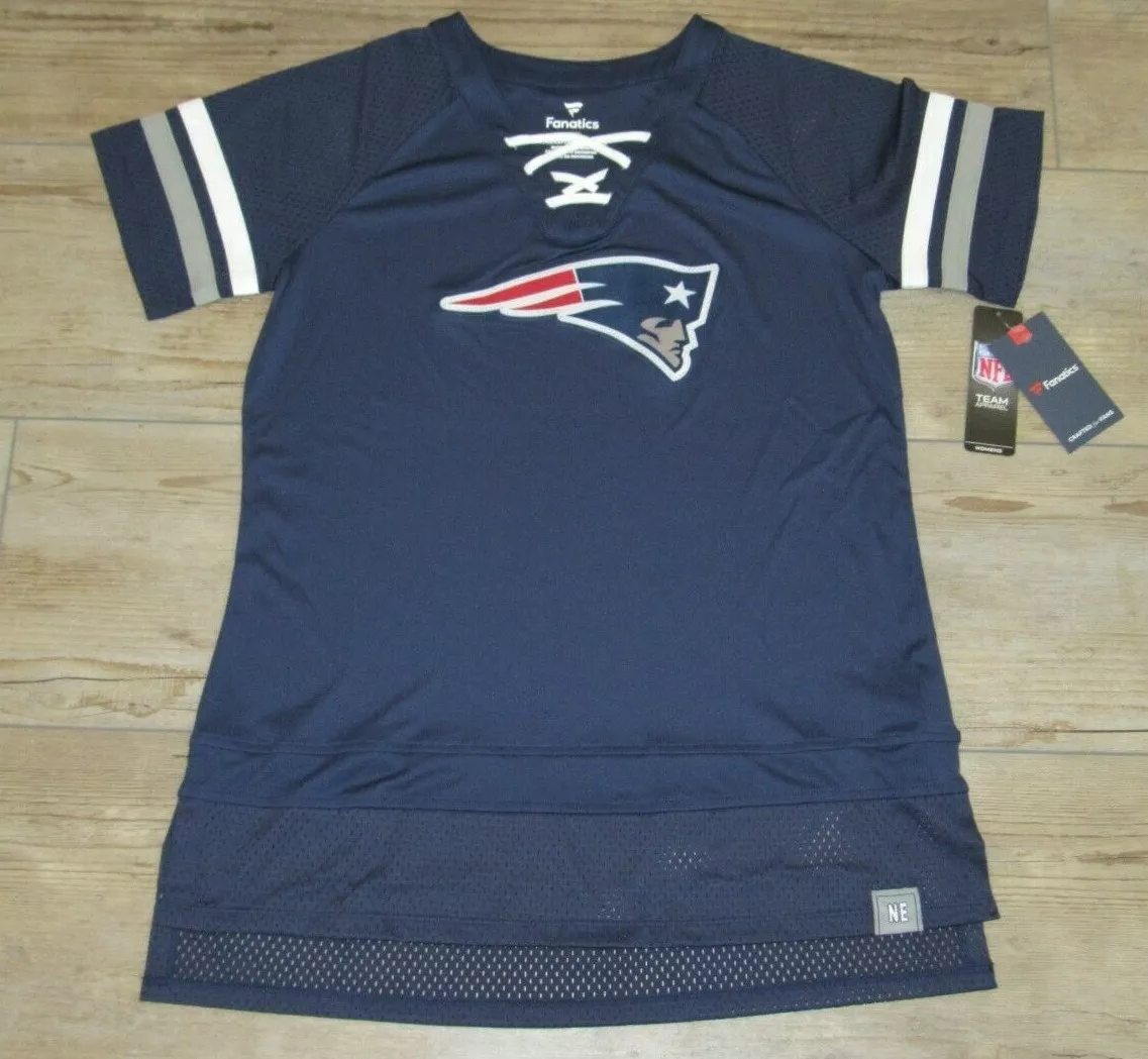 New England Patriots Fanatics Draft Me Sexy Shirt Lace-up Jersey Women's  Small