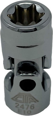 2476 E10 Star Socket with U-Joint: Low-Profile 1/4'' Drive E-Torx Socket, Compati