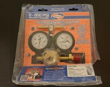 New UNIWELD UNI-RHP800 1/4 M Flare" NPT Nitrogen Regulator, Brass, High Pressure