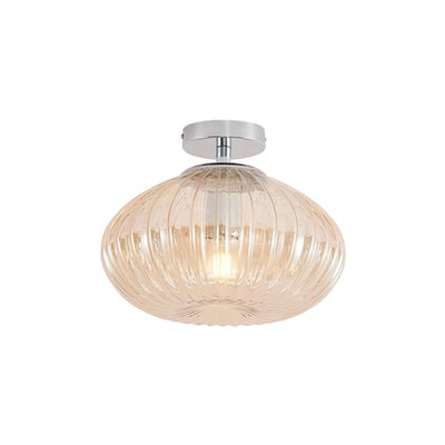 Lindby Defne Deckenlampe Deckenlampe Lampe Leuchte Glaslampe Bernstein Chrom