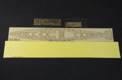 Artwox 1/700 SMS Derfflinger 1916 Wood Deck w/Masking Sheet&PE for Flyhawk #1300