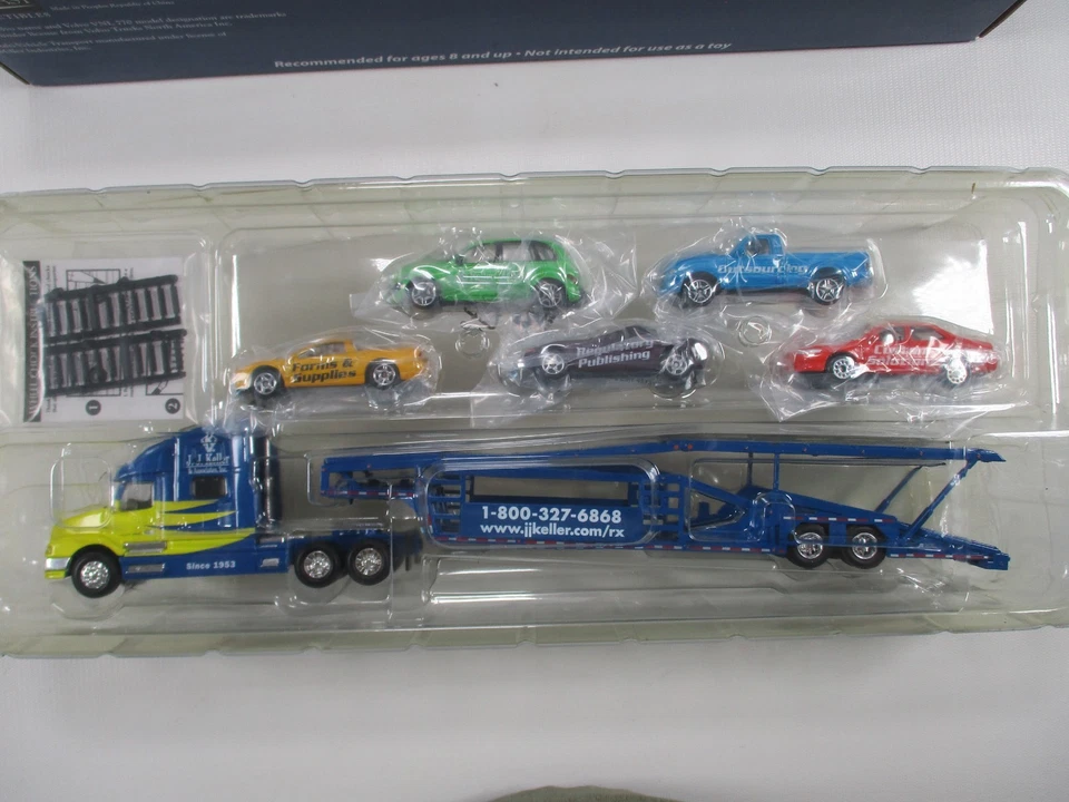 SpecCast J.J. Keller 1:64 Volvo VNL 770 Cab, Miller Multi Vehicle Transport, NIB - Image 2 of 4