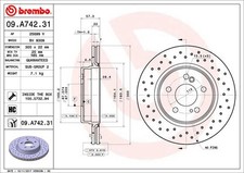 2x Disco de freno nuevo para MERCEDES-BENZ:SL,R129 1294230512 A1294230512
