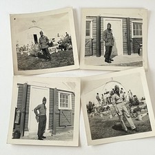 Vintage B W Snapshot Photograph Black African American Military Army Man Lot
