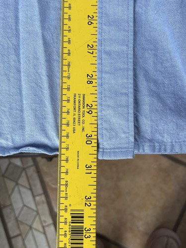 Vtg the quacker factory blue embroidered button down shirt #grandmacore size M - Picture 4 of 5