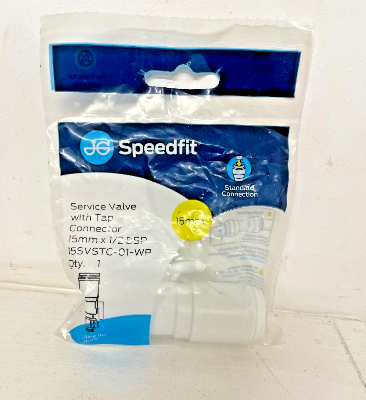 5 x John Guest Speedfit 15mm x 1/2"" bsp Tap Service Valve 15SVSTC-WP RRP £75 PK5 - Image 2