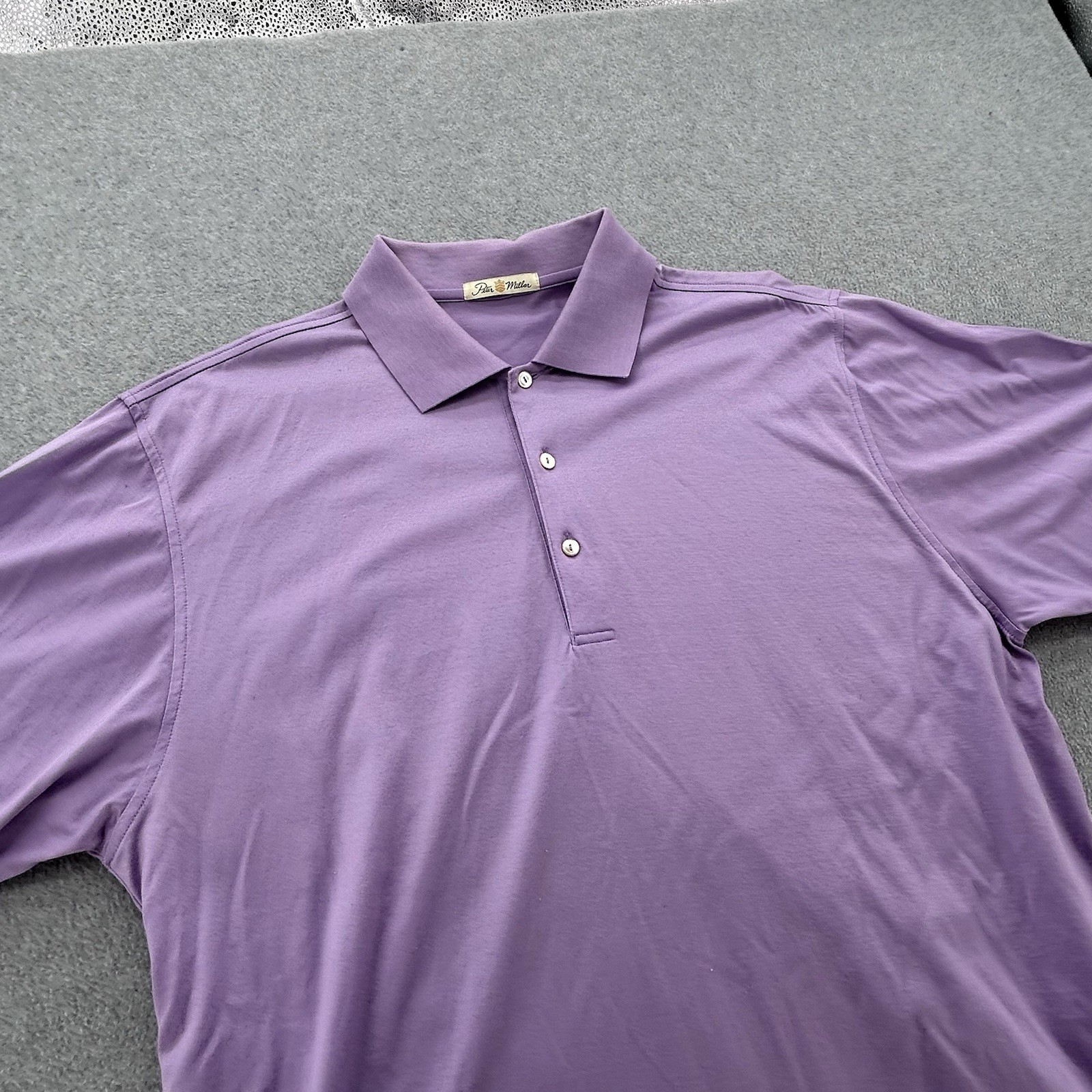 Peter Millar Crown Performance Cotton Violet Polo… - image 2