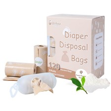 Diaper Bags Disposable for Baby, Biodegradeable Dirty Diaper Bags 8 Refill R...