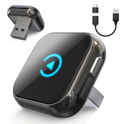 2026 Verbesserter 2 in 1 CarPlay Wireless Adapter mit Instant 2 Phone Switch für