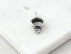 Vintage 925 Sterling Silver C Z Diamond Ring Wedding Engagement Charm Pendant