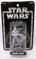 Star Wars 2003 Convention Silber Boba Fett 3,75\ Figur Hasbro Neu Versiegelt"
