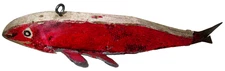 Ant Red + White Weighted Ice Fishing Spearing Decoy No Maker's Marks