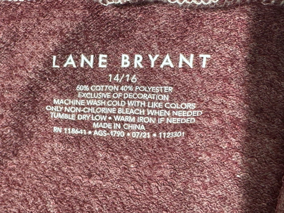 LANE BRYANT MUJER TALLA 14/16 SUDADERA CON CAPUCHA AMOR DÍA DE SAN VALENTÍN CORAZÓN ROJO Foto 4 de 4