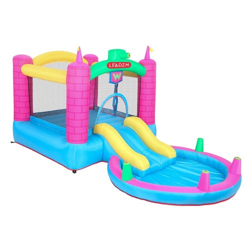 Safety Water Slide Pool Inflatable Bounce House Kids Jumping Castle with Blower - Picture 2 of 12