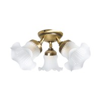 Deckenstrahler Deckenlampe Wohnzimmer In Bronze Weiß 3-Flammig E14 Glas Messing