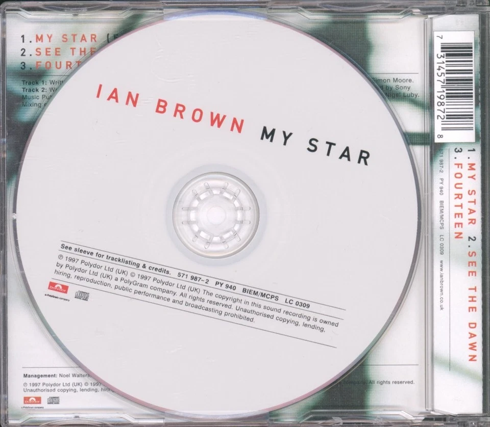 Ian Brown My Star CD UK Polydor 1998 Single 5719872 - Bild 2 von 2