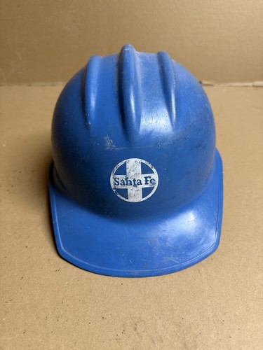 Vintage Blue Santa Fe Railroad Hard Boiled E.D. Bullard 11/05/1982 Hard Hat RARE