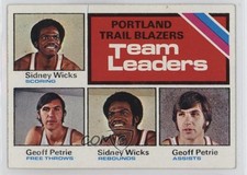 1975-76 Topps Team Leaders Sidney Wicks Geoff Petrie #131 0b7o