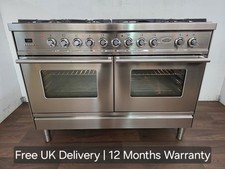 Britannia ILVE 120cm (SI12T) Dual Fuel Range Cooker - Stainless Steel