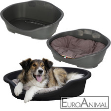 Hundebett Hundekorb Kunststoff-Bett K&ouml;rbchen ohne/mit Kissen, 5 Gr&ouml;&szlig;en