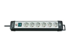 Brennenstuhl 1951560100 3m Plastic Black Grey 6 socket s AC 410mm Black
