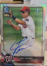2018 Bowman Chrome - Prospect Autographs Cole Freeman #BCPA-CF Refractor /499...
