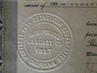1929 Monterey Park Petroleum Corporation 1 Share Capital Stock Certificate — photo 2