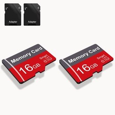 2 Pack Memory Card 16GB with Adapter, High Speed TF Card, UHS-I C10 A1 Memory...