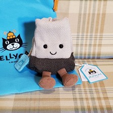 Jellycat AUTHENTIC Amuseables 'My Name is Steepy Tea Bag' Plush w/Dust Bag NWT
