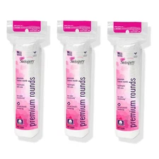 Premium Cotton Rounds - 100% Chlorine Free Cotton Face Pads for Makeup, Nail Pol