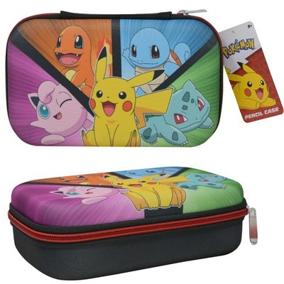 Pencil Case - Pokemon - Pikachu Charmander Squirtle Hard Shell Bag NEW