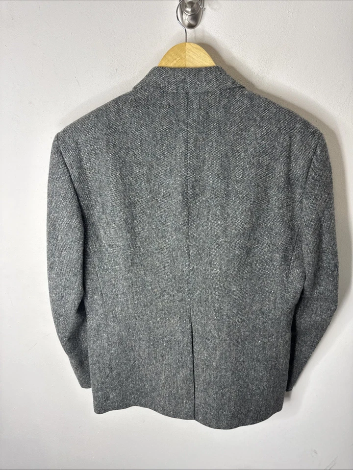 Blazer Magee Donegal Tweed 42R Hombre Gris Verde Lana Abrigo Deportivo Irlanda Foto 4 de 4