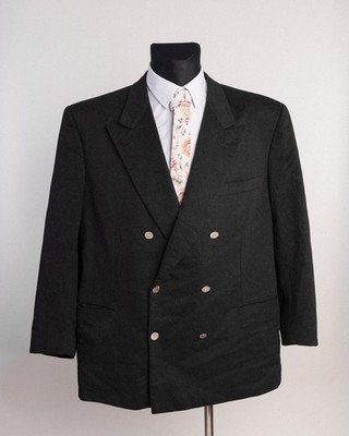 Brioni   Double-Breasted 'Tiberio' Blazer   Dark Graphite & Metal Buttons