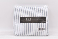 CGK Linens Microfiber Sheet Set- 3 Piece Breathable  Cooling in Blue Stripes 2