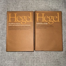 Hegel 2 Philosophy Books 1977 Faith & Knowledge Fichte Schelling System HCDJ