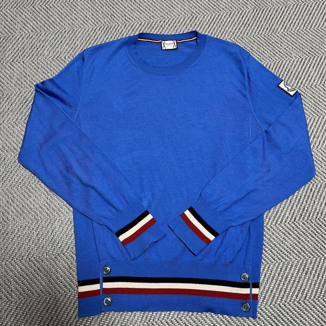 Moncler Gamme Bleu Cashmere Knit Sweater Luxe Soft Warm