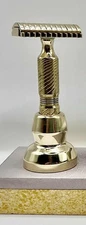 Timeless Razor Bronze Open Comb Safety Razor w/Stand