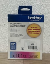Genuine Brother LC101CL Ink Cartridge   Cyan, Magenta, Yellow Exp. 10/2025