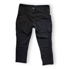 Athleta Womens Crop Leggings Stretch Pull On Athleisure Gym Training Black M