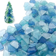 Jetec Sea Glass for Crafts Pieces Seaglass Decor Flat Frosted Sea Glass Ornament