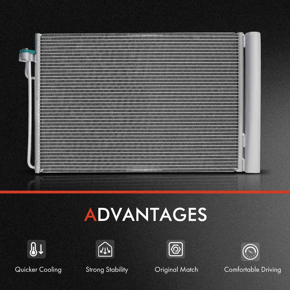 Kit de refrigeración de radiador y condensador de CA para BMW E65/66 745i 745Li 03-05 760i 760Li Foto 4 de 4