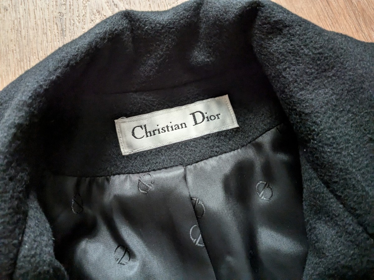 Christian Dior Loro Piana 100% Cashmere Coat Woman 2 Solid Black