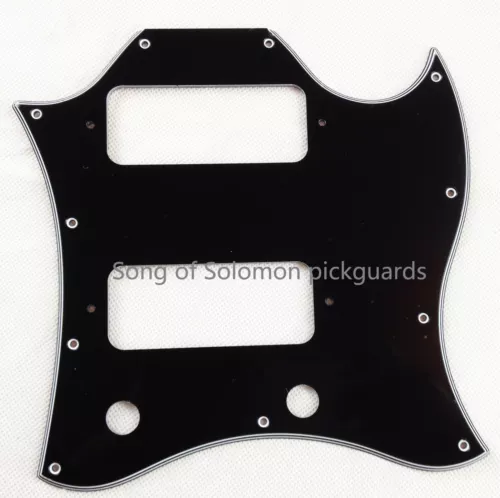 For US Gibson P90-SG Style Full Face Guitar pickguard, 5 Ply Black