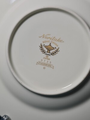 Vintage Noritake Evermore 9735 Saucers Floral Band Blue Gray Pink