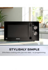 Daewoo Solo 800W Microwave Oven with Auto Defrost Function 23L Black - SDA2085