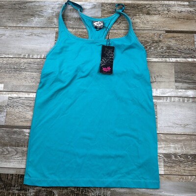 Women's NWT K1X Tank Top Large Shorty Carrisole green sleeveless racerback