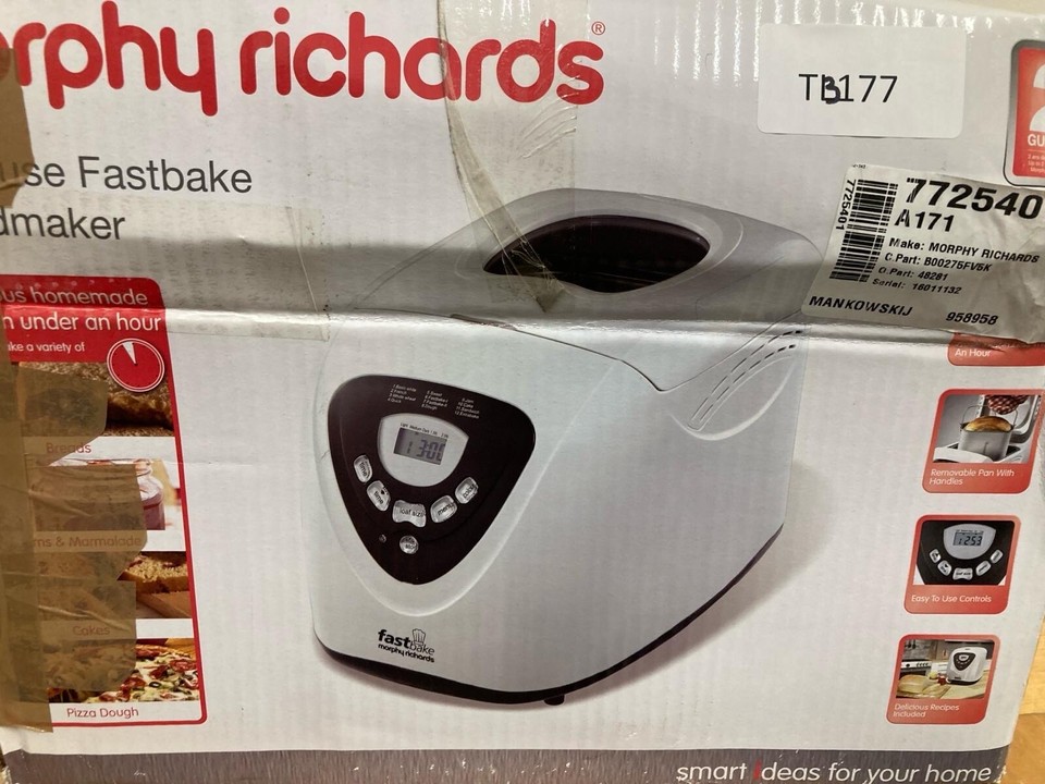 Morphy Richards 48281 Fastbake Breadmaker 600W White *parts* eBay