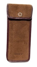 Brown Leather Case ONLY for Sony BM-550 Micro Dictator Microcassette Corder