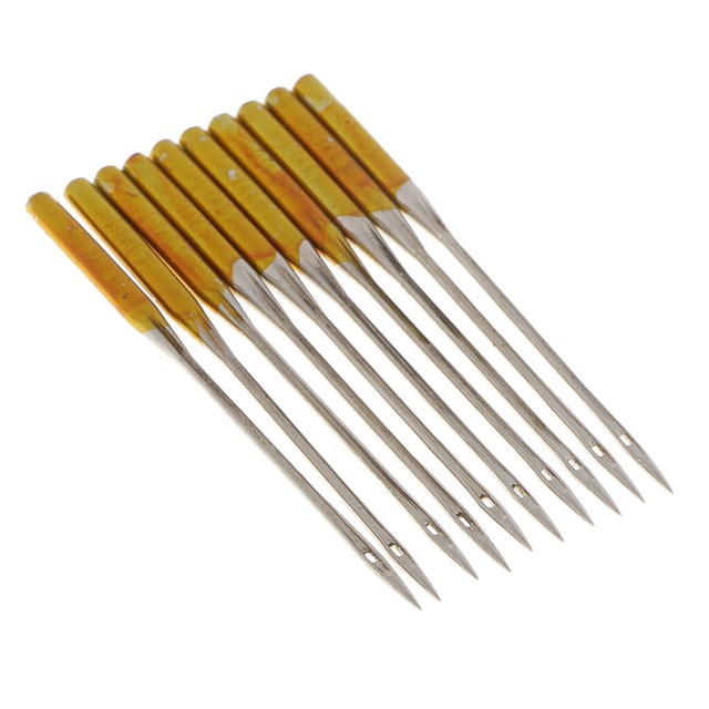 10Pcs Home Sewing Machine Needle Regular Ball Point Size 90/14 For